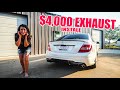 Making my wife's C63 AMG SUPER LOUD!! (Armytrix Exhaust Install)