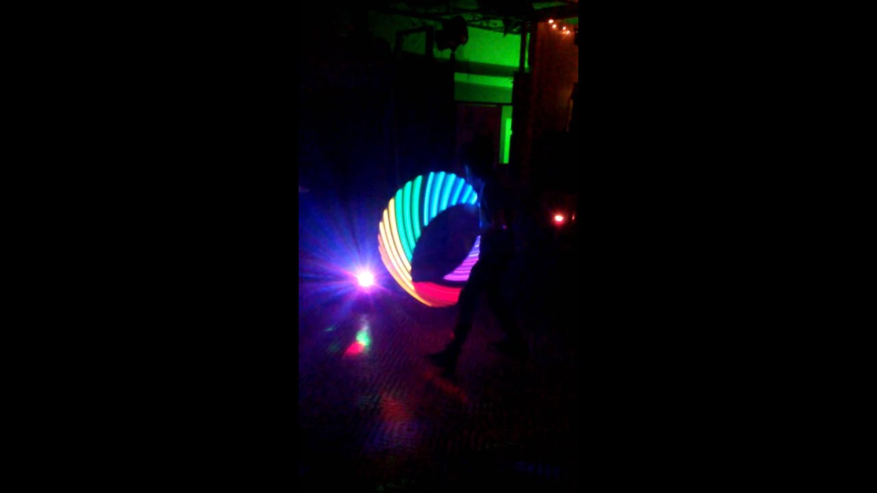 Universe Building light up hula hoop performance