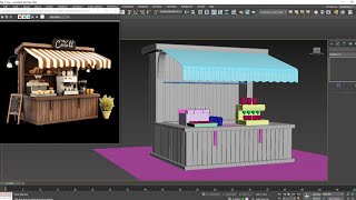 How to Model a Coffee Stall in 3ds Max | Step-by-Step Guide