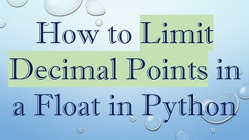 How to Limit Decimal Points in a Float in Python