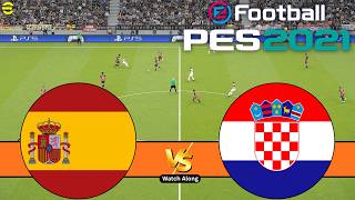 Spain vs Croatia | Nations League 2026-27 | Full Match Live PES 21 Gameplay