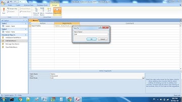 Open Table Macro in MS Access 2007