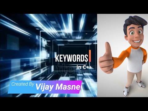 Keywords in C++ with visual effects and animation