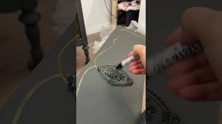 How to Add Gold Accents to Your Painted Furniture Using Gold Pen Marker