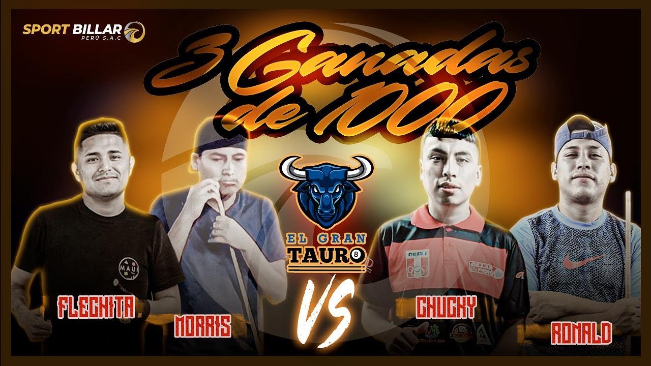 FLECHA / MORRIS 🆚 RONALD /CHUCKY - BILLAR GRAN TAURO-3 DE 1000
