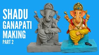 How to make Shadu mati Ganpati Part 2 | Painting Shadu Ganpati | DIY Ganesh Idol - madebymayuri