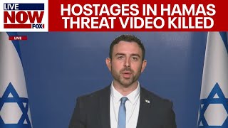 IsraelHamas war:  Hostages in propaganda video killed, Israeli Govt. gives update| LiveNOW from FOX