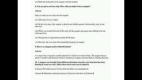 Class 6 Science chapter 13 notes