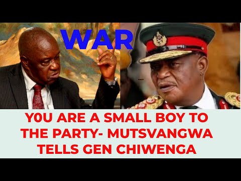 YOU ARE A SMALL BOY TO THE PARTY- MUTSVANGWA TELLS GENERAL CHIWENGA