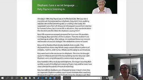 Reading Comprehencion Katy Payne