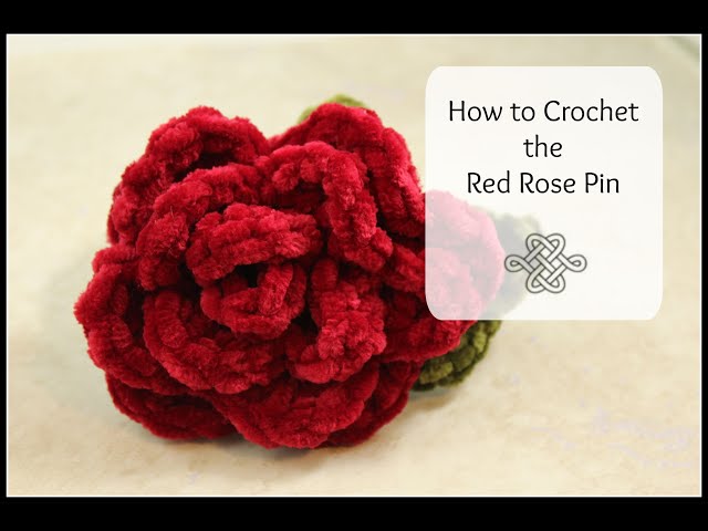 Flower Crochet Kit Red Rose Step-by-step Video Tutorial DIY Home