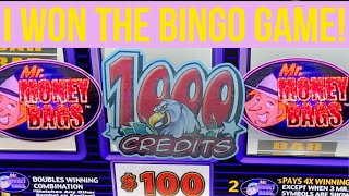 $100 Mr Money Bags In WinStar Casino Red Screen Wins Come With The Good Card? I Won The Bingo Game!