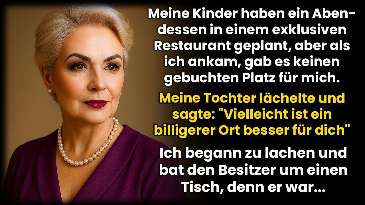 Meine Kinder luden mich nicht zum Abendessen ein – also lachte ich und reservierte beim Besitzer.
