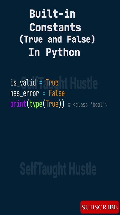 Built in Constants (True and False) in Python #coding #code # ...