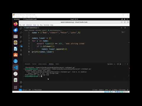 Assert statement to check or debug your code in Python