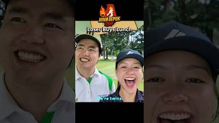 Brother VS Sister. Lower buys lunch.#golf #golfer #golfgirl #golflife #family