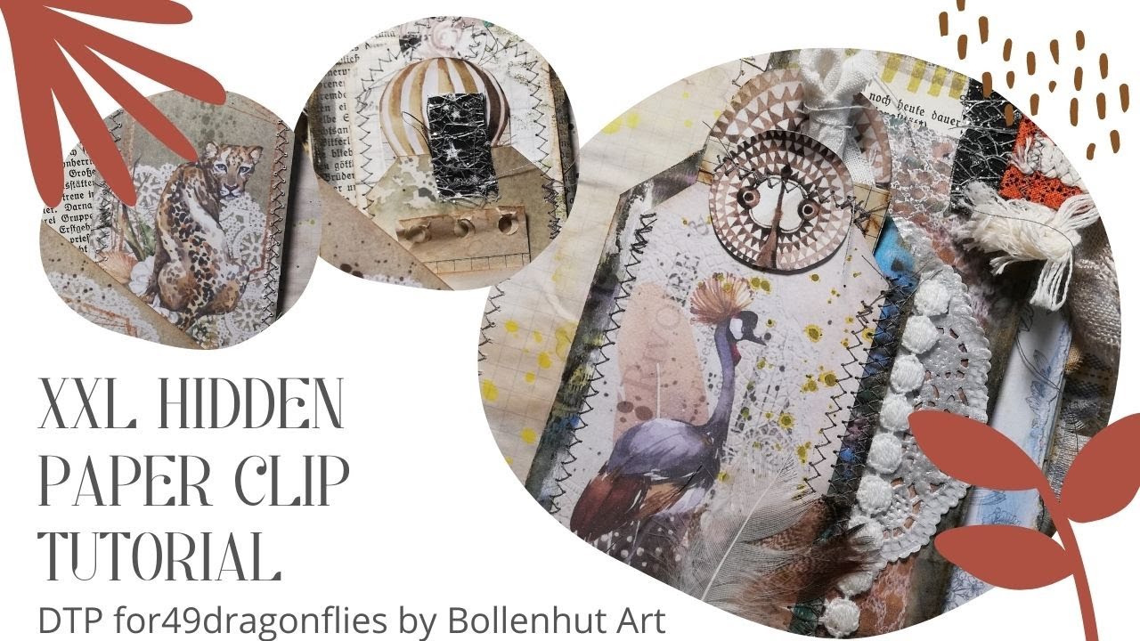 XXL HIDDEN PAPER CLIPS 💗 DESIGN TEAM PROJEKT FÜR  @49dragonflies   💗 Bollenhut Art 💗 with SUBTITLES