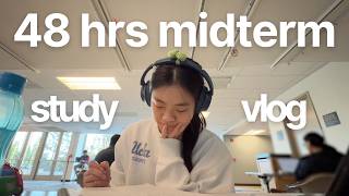 48 HOURS MIDTERMS VLOG 💻 study with me, junior year ucla vlog