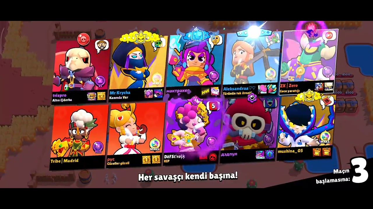 Yorumlara yazdığınız görevleri yaptım ve 1 maç 1000 kupa üstü maç yaptım(çok kötü oynadım)! 