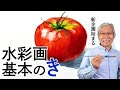 [Eng sub] Watercolor Basics for Beginners Let's paint bright red tomatoes!