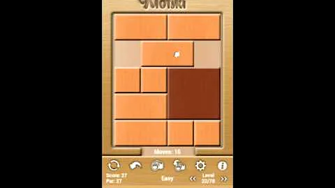 Klotski Easy Level 22 of 78 Par Solution