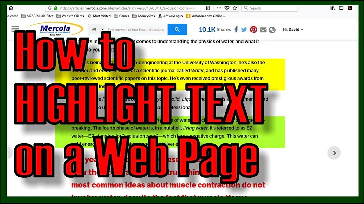 How to HIGHLIGHT TEXT on a Web Page