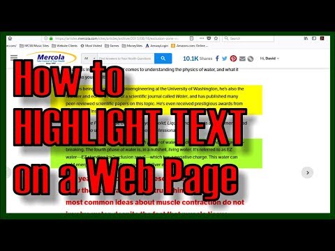 How to HIGHLIGHT TEXT on a Web Page