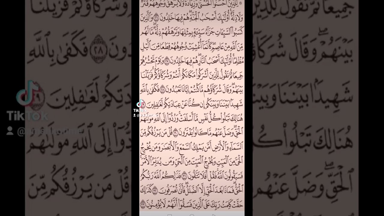 سورة يونس صفحه في اليوم تسعد يومك بإذن الله تعالى #قران#الابذكرالله_تطمئن_القلوب
