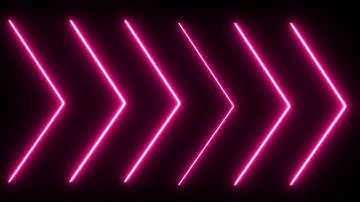 Neon light arrow background. After effects animation using saber effect