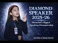 Anha Chauhan / Diamond Speaker / Junior Category / Speak to Inspire / Gangtuwan International 