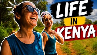 My wife adjusting  life in Kenya 