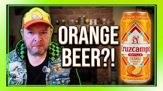 First Time trying Orange flavoured Beer (Cruzcampo Sevilla Taste Test) 🍺
