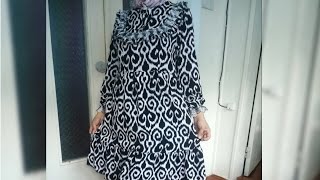 картинка: Келин ва кизлар учун куйлак бичиб тикамиз Шьём платье We sew a dress