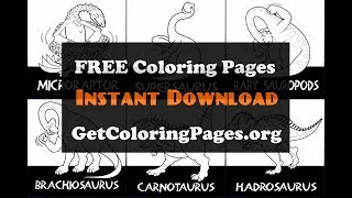 Dinosaurs coloring pages free printable