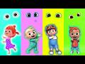 What Are Their Eye Colors? Solve The Puzzle For TomTom, Nico, YoYo &amp; JJ🫣👁️| Funny Cocomelon Gameplay