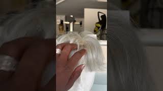 Protesi capillare uomo patch cutaneo colore sale e pepe, pratica e realistica