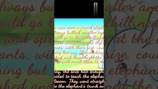 The Elephant 🐘 and ant 🐜 story #kids #trending #story #moral #shortstory #ytshorts