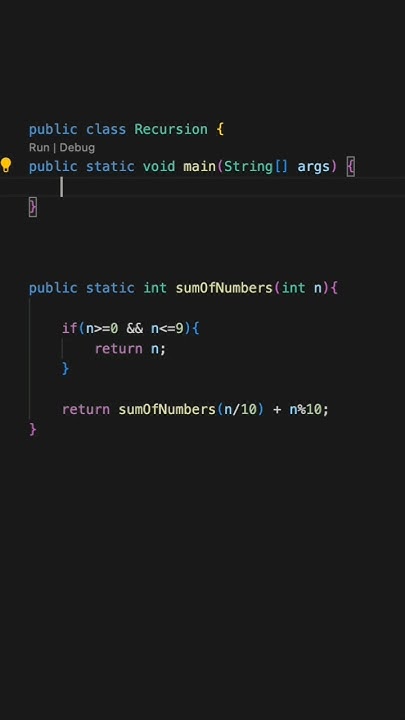 Sum of digits using recursion #java #coding - YouTube
