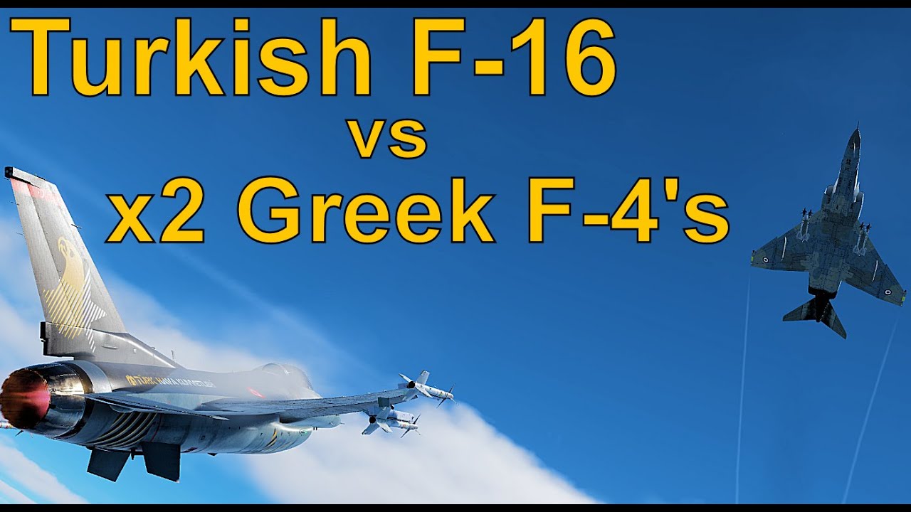 TuAF F -16 vs x2 HAF F-4's - Dogfight - DCS World - Digital Combat Simulator + Tacview
