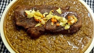 Pork shoulder blade steak with orzo in red wine sauce amazingly dark,
dip and gorgeous. follow me on: facebook:
https://www.facebook.com/victoriapaikin follo...