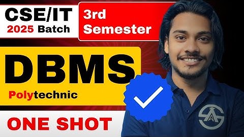 Database Management System | 3rd Semester | One Shot Marathon Video |  Revision with Important Topic