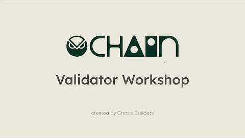 Gnosis Chain Validator Workshop - How to run validators with Stereum