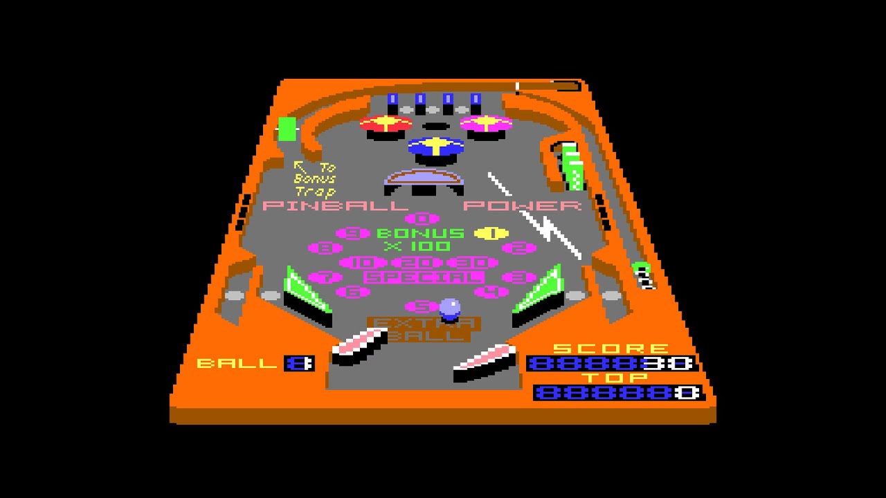 3D Pinball / Pinball Power — Mastertronic (C64 VICE 60Hz no commentary ...
