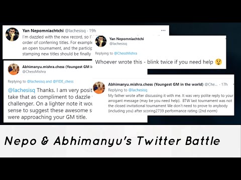 The Twitter Clash between Ian Nepomniachtchi and Abhimanyu Mishra 