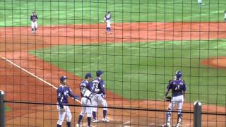 NTT東日本 シートノック(第41回 社会人野球日本選手権_151107)