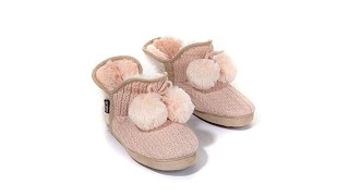 Sporto Ruby Slipper Bootie with Pom Poms