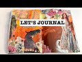 LET'S JOURNAL - MIXED MEDIA COLLAGE PAGE - CHUNKY FUNKY JOURNAL