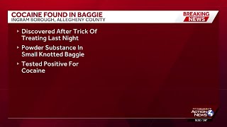 Suspected cocaine found in trick-or-treat bag in Ingram, Allegheny County