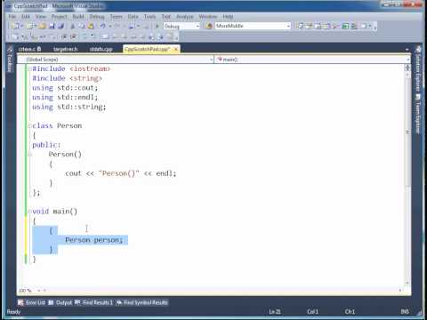 C++ Constructors and Destructors