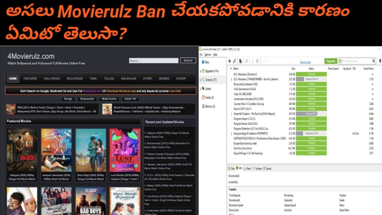 Why Doesn't India Ban Movierulz ? || One Minute Interesting Fact In ...